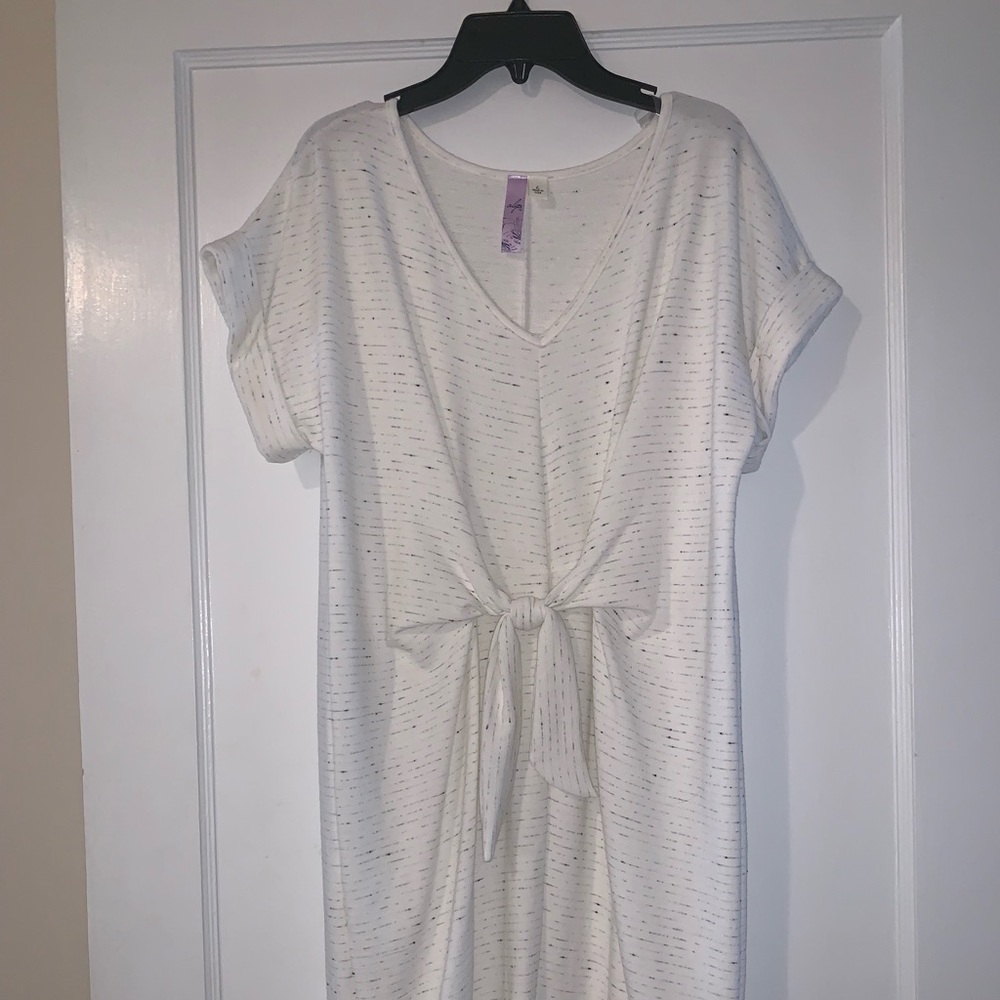 Large Alya Tie-front T-shirt Dress